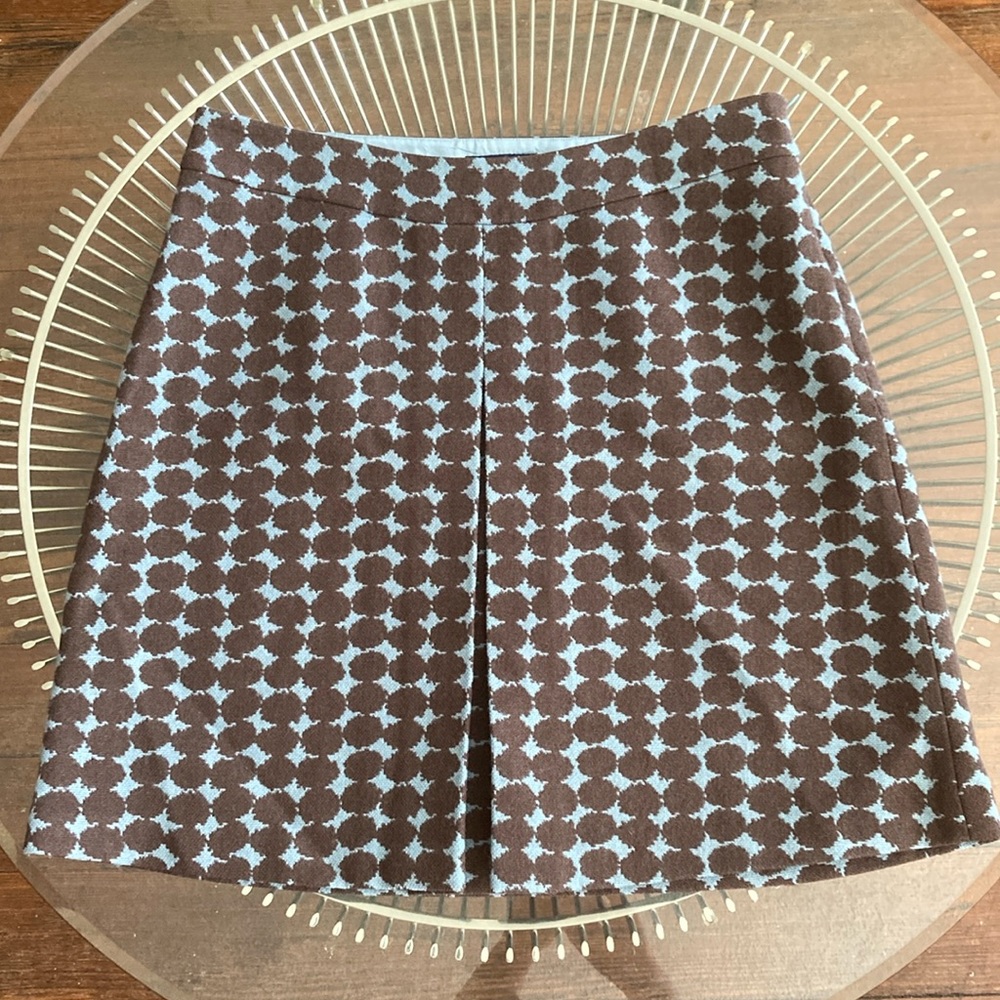 Boden inverted pleat dot a-line skirt size 16L UK 12 L US